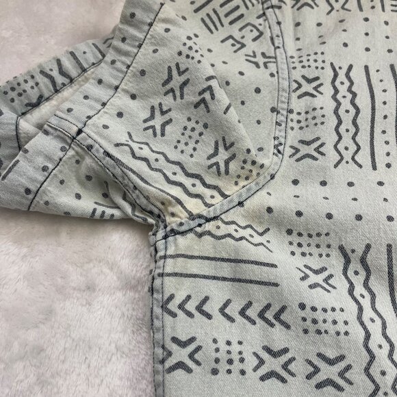 Modern Amusement Button Up Shirt Mens XL Blue Short Sleeve 100% Cotton FAIR‎ - Picture 9 of 15